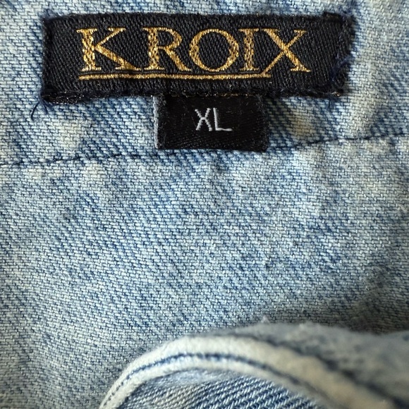 Acid washed Brooklyn Jean shirt- XL - Picture 3 of 7